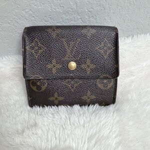 Louis Vuitton Tri Fold Dark Brown Monogram Wallet
